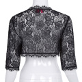 Belle Poque Womens Ladies Wedding Bridal Bridesmaid 3/4 Sleeve Black Lace Shrug Bolero BP000319-1